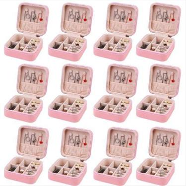 Imagem de Kit 12 Mini Porta Joias Bijuteria armazenamento de colar Anéis Estojo 