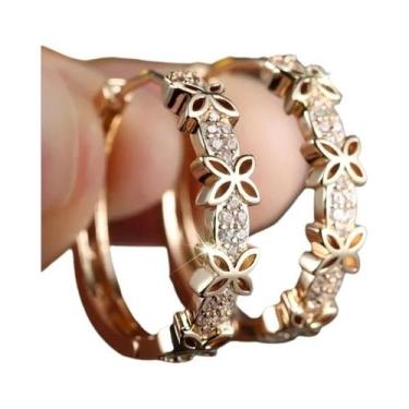 Imagem de Brincos De Argola De Zircônia Cúbica Arco-Íris Para Mulheres, Joias De