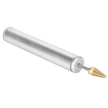 Imagem de Caneta de tintura de borda, artesanato em couro, bastão de óleo, acabamento de pintura, prata fosca, alumínio, latão, aço inoxidável, ferramenta para bordas de couro 13,2 cm 1,6 cm