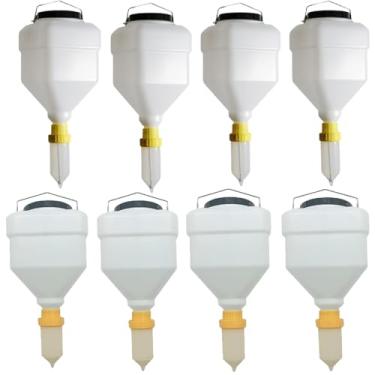 Imagem de Conjunto de dispensador de condimentos à prova de vazamento - Garrafas de molho reutilizáveis de 3,5 L/5,5 L para ketchup, mostarda e molho de churrasco - Recipientes de óleo de cozinha comerciais