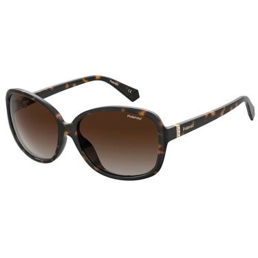 Imagem de Óculos de Sol Polaroid PLD 4098/S/58 Marrom - Polarizado-Feminino