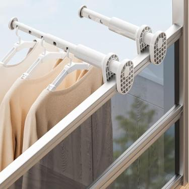 Imagem de ASHATA Cremalheira de Secagem do Curso para a Roupa, Barra Retrátil de Suspensão Portátil Cabide de Secagem Ajustável para Gavetas Dos Armários da Porta do Apartamento Dormitório (1 unidade)