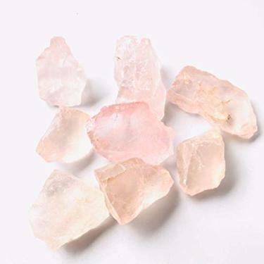 Imagem de Quartzo rosa natural cru de 100 g e pedra a granel Reiki Significado Pedra Rolada Rosa para Venda
