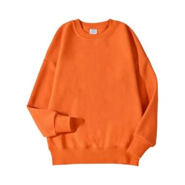 Imagem de Moletom Feminino Oversize De Fleece Quente, Macio E Respirável Com Gol