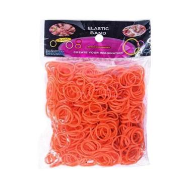 Imagem de Kit De Fazer Pulseiras DIY Para Crianças 600 Peças Elásticos De Borrac