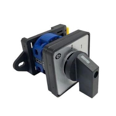 Imagem de LW26-20/1 Botão giratório liga/desliga montado DIN 2 posições 0-1 interruptores de came de comutação 20A 1 polo 4 terminais circuito de controle (com DIN)