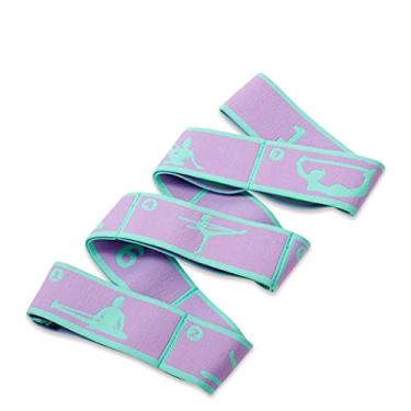 Imagem de HHHJQFAAT Faixa elástica auxiliar de dança e ioga multifuncional para treinamento latino adulto faixa elástica de resistência à ioga para iniciantes (cor: B, tamanho: tamanho único) (um tamanho) (um