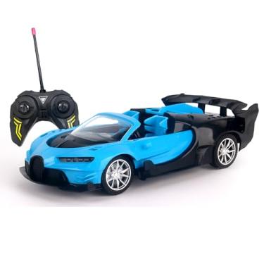 Imagem de Carrinho de Controle Remoto Esportivo Faróis LED Design Realista Alta Velocidade Controle Preciso E-Shop Center (Azul)