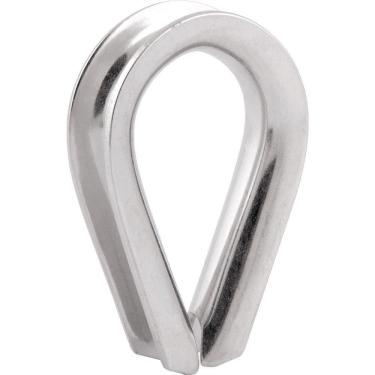 Imagem de Anilha Sapatilho Inox 3/8`` Para Cabo De Aço 9,53 Mm Vonder