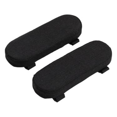 Imagem de MERIGLARE Almofada para apoio de braço de cadeira de escritório, capa lavável, almofada confortável para cotovelos, poltronas reclináveis, sala de jantar, casa, Preto
