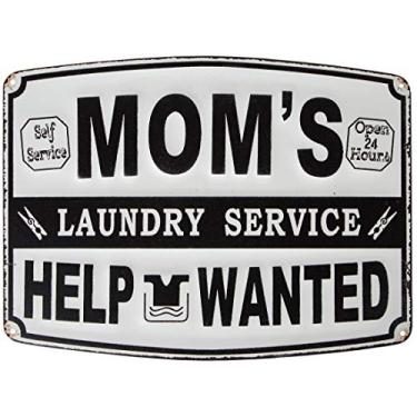 Imagem de Lily's Home Funny Mom's Laundry Room Decor, Placa de Pendurar de Metal, Novidade Presentes para Mamãe