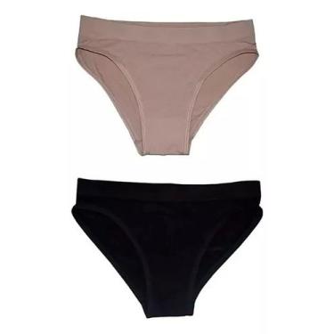 Imagem de Kit/2 Calcinha Biquíni DelRio 5190 Sem Costura Microfibra T. P/G, G, D