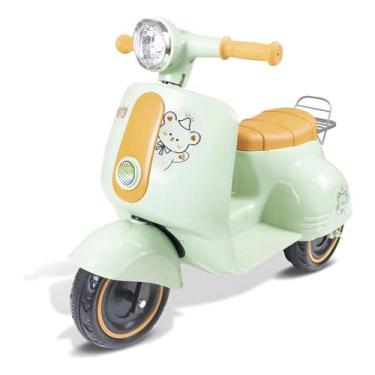 Imagem de Mini Moto Motoca Motinha Elétrica Infantil Avespa Com Som Luz e Baú - 