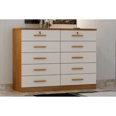 Imagem de Cômoda De Quarto Milão-deca C- 10 Gavetas Cumaru-fendi 25 - Novo Horizonte