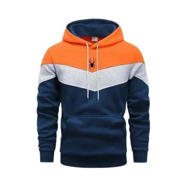 Imagem de Conjunto De Moletom Masculino Casual Tricolor Com Capuz Para Esportes 