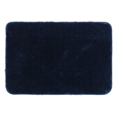 Imagem de Tapete De Microfibra Comfort Azul Marinho Plus 60x40cm - Uzoo Tapete Microfibra Comfort Plus 60x40cm Azul Marinho