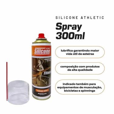 Imagem de Silicone Spray Lubrificante Athletic 300ml Para Esteiras, Bikes E Equipamentos Prático E Eficiente