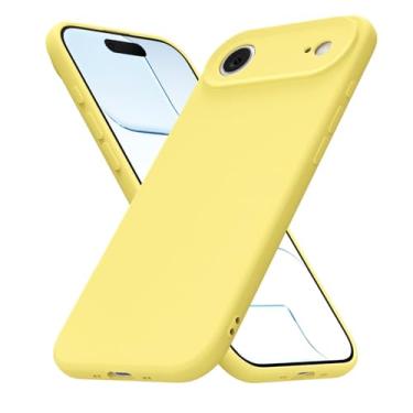 Imagem de uvcoat Capa de telefone de silicone para iPhone 17 Air, capa fina de gel de borracha macia para mulheres e meninas, linda capa de telefone de TPU fosco com proteção total da câmera, design simples