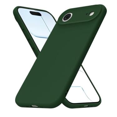 Imagem de uvcoat Capa de telefone de silicone para iPhone 17 Air, capa fina de gel de borracha macia para mulheres e meninas, linda capa de telefone TPU fosco com proteção total da câmera, design simples