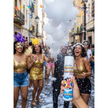 Imagem de Espuma Divertida Spray 400ml Carnaval Festa e Brincadeiras - Crgfestas