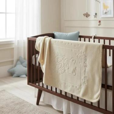 Imagem de Cobertor Infantil Touch Texture 80x110cm Jolitex Bege My Sweet Bear - 
