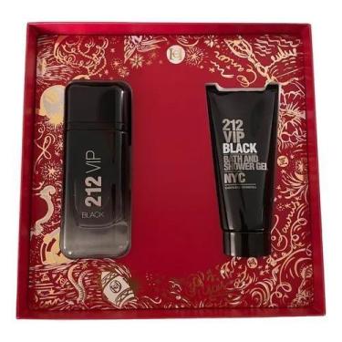Imagem de Kit 212 vip black eau de parfum 100ml + gel para banho 100ml - CAROLIN
