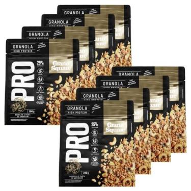 Imagem de Kit 8 Granolas PRO Baunilha Pasta de Amendoim 200g Mix Sementes com Li