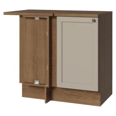 Imagem de Balcão De Canto 1 Porta Rustic-crema Vik Madesa Rustic-crema