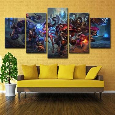 Imagem de Pôsteres de pintura de parede em tela, impressão de legendas, anime, 5