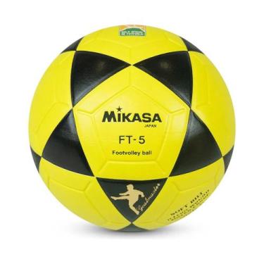 Imagem de Bola de Futevôlei Mikasa FT-5 Tamanho 5 Preto e Amarelo