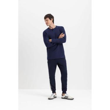 Imagem de Calça Jogger Masculina Em Moletom Essendi Azul Escuro-Masculino