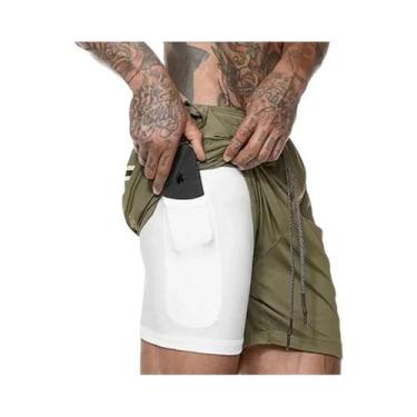 Imagem de Shorts Masculinos 2 Em 1 De Secagem Rápida Para Corrida 2024 Novos Sho