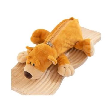 Imagem de Estojo De Lápis De Pelúcia Grande Com Desenhos De Animais (Elefante E 