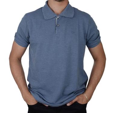 Imagem de Camisa Polo Masculina MC Ogochi Slim Essencial Azul - 0001-Masculino