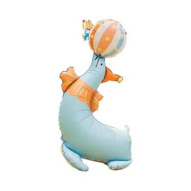 Imagem de Brinquedo De Circo Infantil: Palhaço Animal De Desenho Animado Com Bal