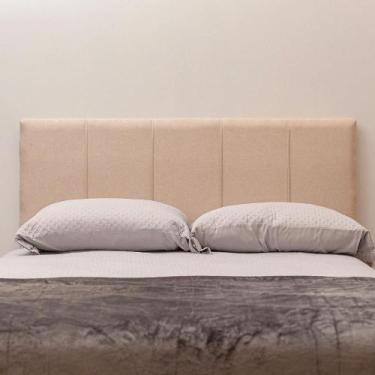 Imagem de Cabeceira Casal Nice Estofada 140cm Linho Veludo ou Boucle - Casa Lar 