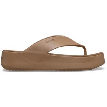 Imagem de Sandália Crocs Getaway Plataform Flip Milk Chocolate-Unissex