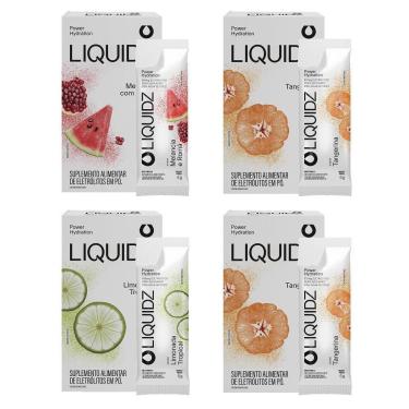 Imagem de LIQUIDZ® - Eletrólitos Zero Açúcares - 3 Sabores - Kit 4 Caixas - 24 sachês-Unissex