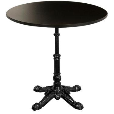 Imagem de Base De Mesa Apus Em Ferro Preto 75 Cm (alt) Tampo Mdp Redondo Preto 70 Cm (larg) X 2,5 Cm (alt)