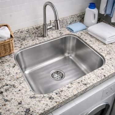 Imagem de Cuba Inox Industrial Lavanderia Aço 304 60x50x30 Eletrocubas