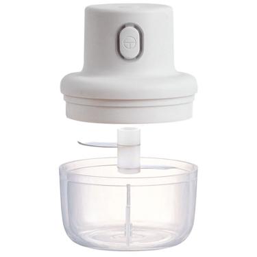 Imagem de Mini Processador De Alimentos Portátil 250ml Com Motor 23w – Compacto E Prático Para Viagens E Camping Branco