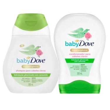 Imagem de Kit Shampoo e Condicionador Baby Dove Cabelos Claros Hidratação Enriqu