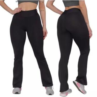 Imagem de Calça FLARE Legging, Boca Sino, Bailarina, G, Feminina, Academia Cós A