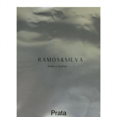 Imagem de 100 embalagem de ovo de pascoa colorida 50x70 Folha laminada:Prata - o