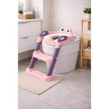 Imagem de Assento Redutor Infantil Rosa Vaso Sanitário Adaptador Conforto Segura