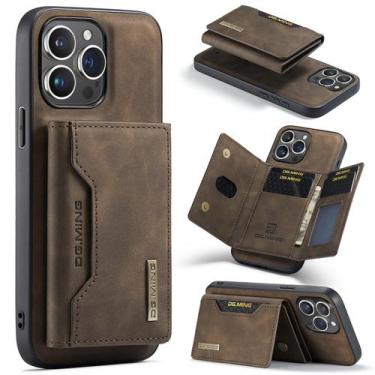 Imagem de Capa de Couro SZHAIYU para iPhone 15 Pro Max - Cor Café