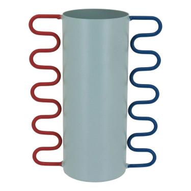 Imagem de VASO DECORATIVO ENFEITE PLANTA METAL 20x12x12cm VERDE