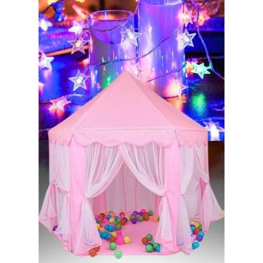 Imagem de Tenda Infantil Tenda da Princesa+LED para Brincar e Descansar com Espaço Interno Amplo...