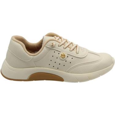 Imagem de Tênis Jogging Modare Napa Relax Aplique Feminino, Bege, 36