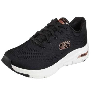 Imagem de Tenis Feminino Conforto Diario Running Arch Fit Skechers, Preto, 34